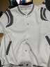 妙奕嘉棒球服外套女秋季2025年新款白色小香風(fēng)女生小個(gè)子百搭休閑風(fēng)夾克 米白灰拼接美式復古棒球服 均碼 【建議110斤內】 曬單實(shí)拍圖