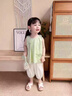 迪士尼寶寶女童套裝2025夏季新款洋氣時(shí)髦韓范女寶寶兩件套兒童輕薄夏裝 綠色套裝 褲長(cháng)九分褲 110 建議100-110cm2-3歲 正碼正 曬單實(shí)拍圖