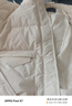 三彩冬款立領(lǐng)連帽羽絨服腰帶中長(cháng)白鵝絨外套寬松簡(jiǎn)約女 奶白 M 曬單實(shí)拍圖