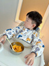 京悠雨日本寶寶罩衣吃飯圍兜女童純棉防水防臟嬰兒小孩飯兜男兒童護衣反 反轉兜恐龍【長(cháng)袖】B-4 90碼建議0-2歲 曬單實(shí)拍圖