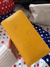 歐迪鳥(niǎo)（ODYBIRD）新款真皮招財錢(qián)包男黃色貔貅長(cháng)款錢(qián)夾拉鏈手拿包時(shí)尚休閑卡包 黃色-禮盒裝 20*2.6*10cm 曬單實(shí)拍圖