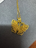 中銀億金花絲蝴蝶黃金項(xiàng)鏈女古法足金吊墜掛墜生日情人節(jié)禮物送女友老婆 古法花絲蝴蝶吊墜+足金鏈【金重約5.2g】 曬單實(shí)拍圖