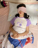牧萌兒童眼罩護眼睡眠遮光男女童3d立體透氣可調節學(xué)生午睡眼罩 黃色 曬單實(shí)拍圖