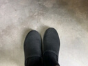 西域駱駝（VANCAMEL）可踩后跟懶人無鞋帶大碼男鞋46半拖帆布鞋47一腳蹬休閑健步運(yùn)動鞋 全黑 42 曬單實(shí)拍圖