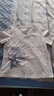 艾蓓怡【涼感棉】白色刺繡印花V領(lǐng)正肩短袖T恤上衣女2025夏季新款 米白色 L 曬單實(shí)拍圖