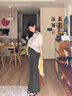 朗茵孕婦褲夏薄款外穿大碼小個(gè)褲子夏季不勒肚子微喇叭褲莫代爾打底褲 灰色不勒肚子可調(diào)腰圍 XL建議130-145斤 曬單實(shí)拍圖