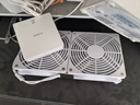 華顧家用路由器散熱風扇電腦主機CPU機箱散熱器風扇底座5V靜音USB開關路由器光貓?zhí)崴俳禍?白色款12CM雙風扇【帶開關】USB接口 曬單實拍圖