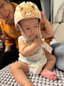 愛(ài)貝迪拉嬰兒學(xué)步防摔護頭枕寶寶學(xué)走路頭部保護墊兒童防摔帽防撞神器頭盔 【360°護頭 自動(dòng)調節】印花小熊 曬單實(shí)拍圖