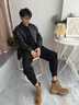 蘇系男士馬丁靴男女款2025新款真皮美式秋冬增高英倫風(fēng)潮酷大黃工裝靴 黃棕色 42 男碼（尺碼偏大建議小一碼） 曬單實(shí)拍圖
