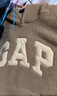 GAP男女裝刺繡字母logo仿羊羔絨連帽衛衣套頭衫609050 卡其色 L (175/96A) 亞洲尺碼 曬單實(shí)拍圖