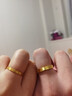 金至福鉆紋黃金戒指足金5D硬金米字素圈拉絲指環(huán)男女情侶款新年生日禮物 2MM版約1克（多退少補-16圈） 曬單實(shí)拍圖