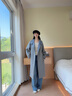 Teenie Weenie小熊女裝毛呢大衣2025年秋季時(shí)髦松弛舒適浴袍款外套 灰色 S 曬單實(shí)拍圖