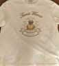 Teenie Weenie小熊女裝短袖T恤25夏季新款萬針刺繡藍(lán)色學(xué)院風(fēng)上衣 乳白色 M 曬單實(shí)拍圖