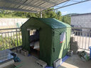 臻錦野外工程工地帳篷施工帳篷救災帳篷民用戶(hù)外帆布防雨住人棉帳篷 鍍鋅圓管加厚牛津布2*3 曬單實(shí)拍圖