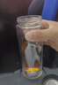 希諾（HEENOOR）抗菌玻璃杯雙層隔熱辦公車(chē)載水杯男2025新款泡茶杯子X(jué)N-9303KT 曬單實(shí)拍圖