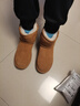意爾康女靴雪地靴女冬季加絨保暖厚底休閑棉鞋時(shí)尚通勤百搭中筒靴子 土黃色 加絨 40 曬單實(shí)拍圖