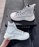 匡威（Converse）Run Star厚底夾心增高銀灰色反光鞋帶男女復(fù)古休閑帆布鞋/A12445C 銀灰色高幫A12445C 37 (225mm) 曬單實(shí)拍圖