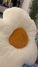 ins風(fēng)太陽(yáng)花抱枕沙發(fā)客廳白色花朵飄窗靠墊花瓣靠背現代輕奢床頭 棕色白色一對 50厘米升級加厚版 曬單實(shí)拍圖