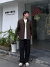 gxg.jeans男裝  不規則門(mén)襟設計簡(jiǎn)約休閑長(cháng)袖襯衫 25年秋新品 深咖色 L (175) 曬單實(shí)拍圖