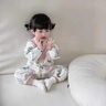 G.DUCKKIDS童裝新生兒衣服春秋款連體衣服中國風(fēng)唐裝漢服女寶寶百天滿(mǎn)月周歲 嬰兒衣服粉色 73cm (建議寶寶6-8公斤 6-12個(gè)月) 曬單實(shí)拍圖