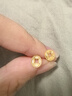 周六福爆閃銅錢(qián)黃金耳釘女足金耳飾生日禮物計價(jià)A0915200 一對 約1.06g 曬單實(shí)拍圖