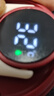 新款316不銹鋼智能溫顯咖啡保溫杯女生高顏值辦公室精致隨行水杯 智能顯溫紅色 450ml 曬單實(shí)拍圖