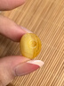 妍韻珠寶天然蜜蠟龜背龜殼背云雕件散珠雞油黃琥珀富甲天下diy對孔20-22mm 曬單實(shí)拍圖
