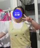 妖精的口袋假兩件動(dòng)物刺繡短袖針織衫女2025年夏季新款設計感上衣 繡花黃綠色 M 曬單實(shí)拍圖