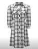 VEROMODA連衣裙秋冬新款七分袖格紋收腰A字裙短裙33SZ005 本白色-S85 165/84A/M 曬單實(shí)拍圖