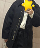 朗姿翻領(lǐng)短款簡(jiǎn)約通勤棉服復古工裝時(shí)尚夾克外套2025年冬季新款 黑色 L 曬單實(shí)拍圖