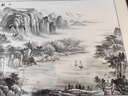 趙氏恒璽（ZONLOLV） 新中式名家純手繪水墨山水畫(huà)國畫(huà)禪意字畫(huà)一帆風(fēng)順沙發(fā)背景墻辦 沙比利實(shí)木框（直角原木色）發(fā)順豐 218*88（推薦） 曬單實(shí)拍圖