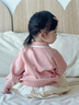 幼歌（YOUGE）嬰幼兒秋季新款萌趣娃娃領(lǐng)毛衣開(kāi)衫寶寶親膚抗起球上衣 粉色 80 cm 曬單實(shí)拍圖