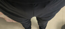 FILA 斐樂(lè )官方男士針織長(cháng)褲秋季基礎簡(jiǎn)約健身運動(dòng)直筒褲 深黑-BK L 曬單實(shí)拍圖