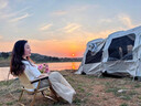 牧高笛（MOBIGARDEN）攬盛帳篷 戶(hù)外露營(yíng)兩室一廳大空間防風(fēng)防雨多門(mén)大前廳隧道帳篷 攬盛3桿/晨霧白（帳篷+頂篷套餐） 曬單實(shí)拍圖