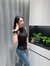 貓人【德絨羊毛】高領(lǐng)內搭背心女士2025新款德絨打底保暖黑色吊帶秋冬 曬單實(shí)拍圖