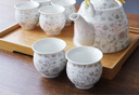 古笙記（GUSHENGJI）配竹托景德鎮陶瓷茶具套裝家用整套提梁壺中式泡茶壺茶杯子帶過(guò)濾 白金蘭藤(雙層杯) 7件 7件 曬單實(shí)拍圖