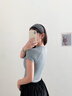 普拉施（PULASSI）泳衣女分體式泡溫泉高級感2025新款顯瘦海邊度假泳褲分體泳衣女款 灰影逸 L （159-164cm）建議50-58kg 曬單實(shí)拍圖
