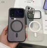 AMLLSYE適用 iphone17pro手機(jī)殼透明氣囊防摔硅膠超薄磁吸充電保護(hù)套全包防摔獨(dú)立按鍵男女高級(jí)感橙色外殼 橙色-磁吸氣囊防摔殼+鋼化膜 iphone17pro 曬單實(shí)拍圖