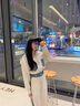 宏資琦休閑褲女裝2025春秋新款減齡開(kāi)衫衣服時(shí)尚拼接牛仔休閑運動(dòng)套裝女 白色 M 曬單實(shí)拍圖