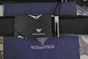 WILLIAMPOLO英皇保羅男士皮帶自動(dòng)扣休閑腰帶頭層牛皮褲帶槍色七夕情人節禮物 曬單實(shí)拍圖