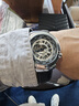 時(shí)光一百（TIME100）Hi World手表男潮酷機械手表世界時(shí)鏤空全自動(dòng)防水送男友禮物腕表 【熱賣(mài)經(jīng)典】鏤空鋼色Y3700 曬單實(shí)拍圖