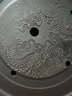 正揚紫砂茶盤(pán)手工紫砂茶盤(pán)功夫茶具圓形茶臺紫砂干泡儲水盤(pán)茶船茶托 10英寸紫砂雙龍戲珠  黑色 曬單實(shí)拍圖