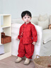 G.DUCKKIDS小黃鴨周歲禮服男寶寶抓周衣服漢服百日宴百天滿(mǎn)月嬰兒套裝春秋季 酒紅色+香囊 90 建議1~2歲【 80-90cm】cm 曬單實(shí)拍圖