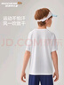 Skechers斯凱奇兒童運動(dòng)褲新款夏季舒適速干男女童短袖短褲P225K070 上裝/亮白色/0019 165 曬單實(shí)拍圖