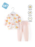 舒貝怡嬰兒衣服純棉寶寶對開(kāi)內衣套裝男女春秋兒童睡衣秋衣秋褲粉 110CM 曬單實(shí)拍圖