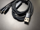 倍思數據線(xiàn)三合一蘋(píng)果Type-c安卓手機充電線(xiàn)一拖三適用iPhone17/16/14小米華為車(chē)載數據線(xiàn) 一拖三編織線(xiàn)【3.5A三口快充】星際黑1.2米 曬單實(shí)拍圖