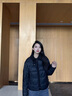 雪中飛羽絨服女士冬季短款休閑甜美羽絨衣寬松保暖御寒上衣翻領(lǐng)鴨絨外套 曬單實(shí)拍圖
