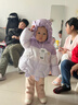 巴拉巴拉嬰兒羽絨服男女童冬季外套撞色萌趣200424107205 曬單實(shí)拍圖