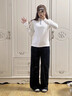 莫代爾半拉鏈打底衫戶(hù)外運動(dòng)上衣T恤女高彈半高領(lǐng)秋冬保暖抓絨衣 白色 曬單實(shí)拍圖