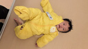 巴拉巴拉童裝嬰兒連體羽絨服輕薄羽絨服寶寶衣服2025冬裝抱衣爬服男童女童 黃色雪人-白鴨絨 80 cm-充絨量41g 曬單實(shí)拍圖